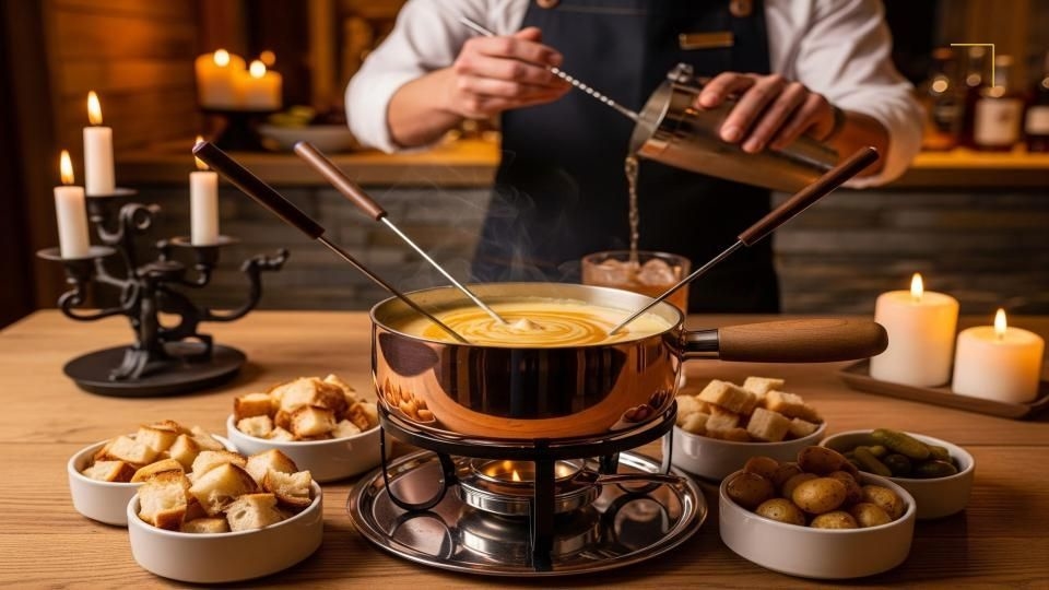 Fondue et cocktails